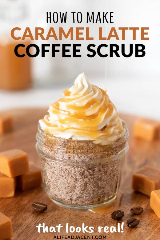 DIY caramel latte coffee sugar scrub