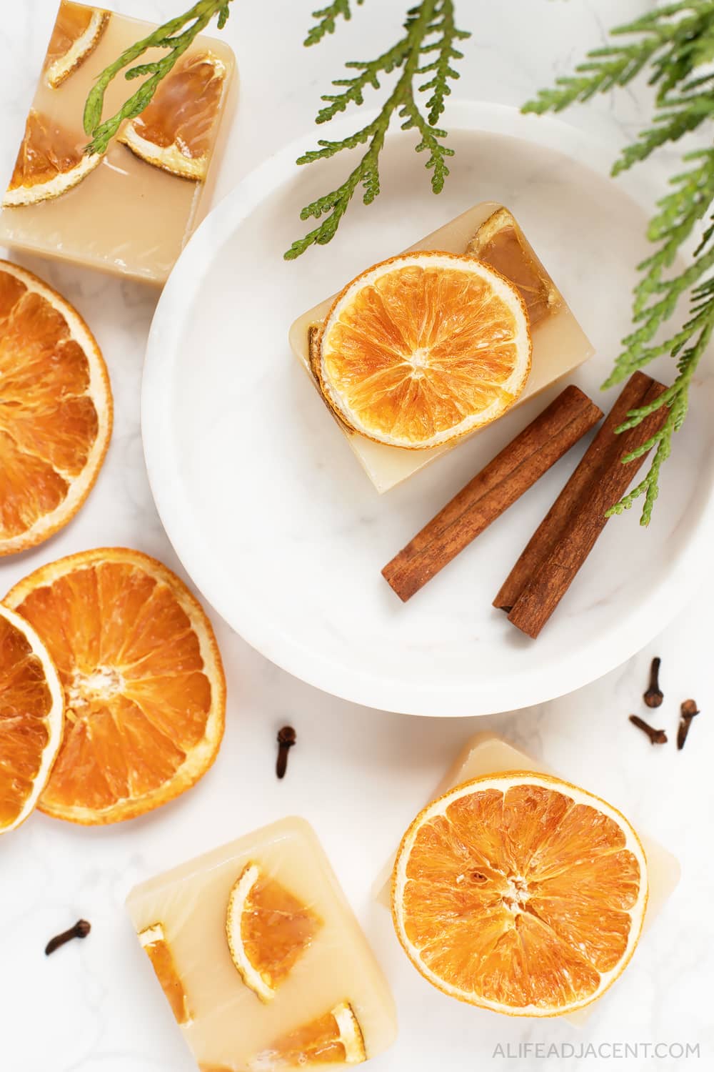 Orange spice homemade holiday soap