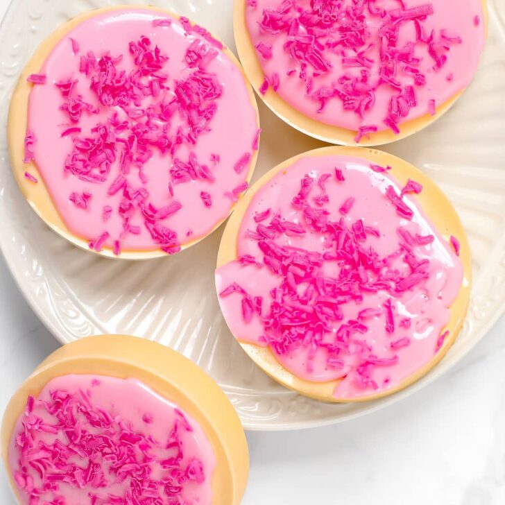 Sugar cookie Christmas soap arranged on plate