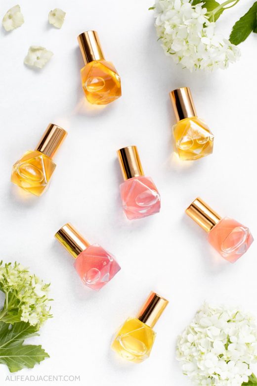 DIY aromatherapy perfume with essential oils.