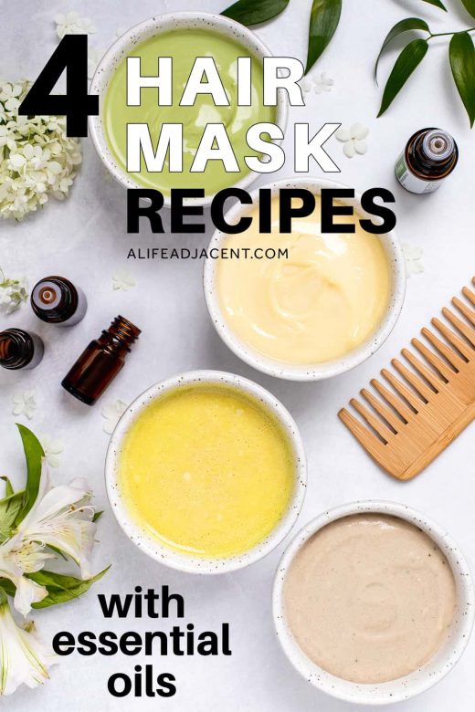 4 hair mask recipes with essential oils.