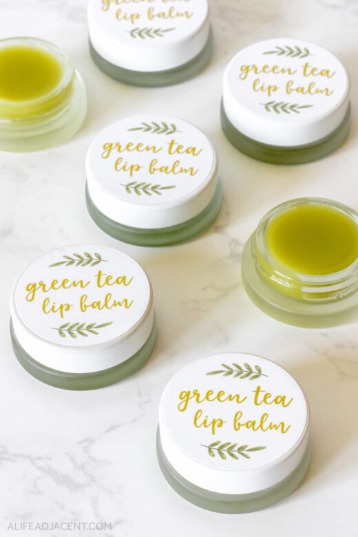 Containers for homemade lip balm.