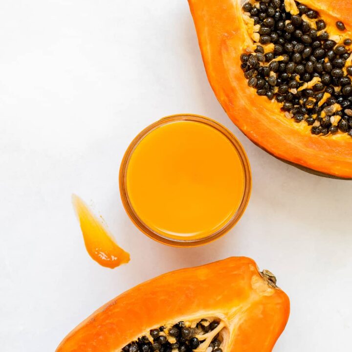 Papaya enzyme exfoliating DIY cleansing balm.