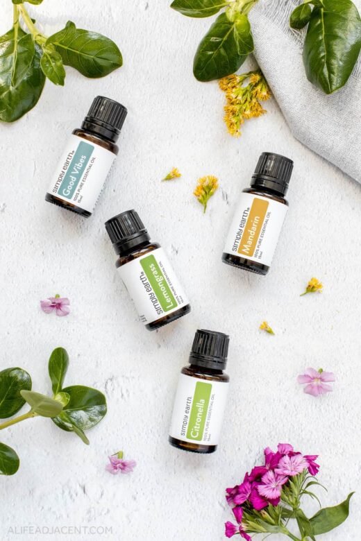 Simply Earth essential oils.