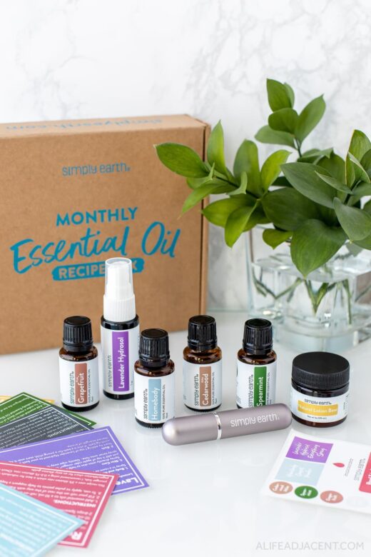 Simply Earth essential oils + recipe box.