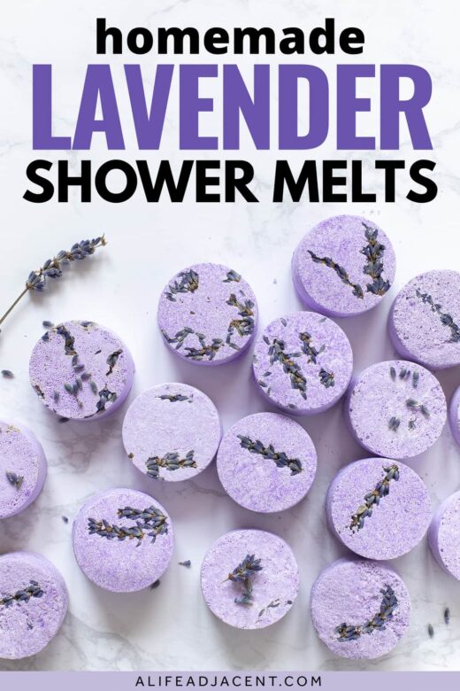 Homemade shower melts with essential oils and lavender