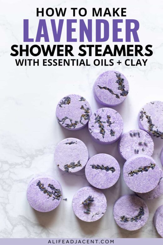 How to make lavender shower steamers with essential oils + clay.