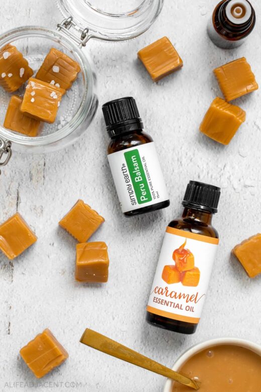 Caramel scented essential oil blend with Peru balsam