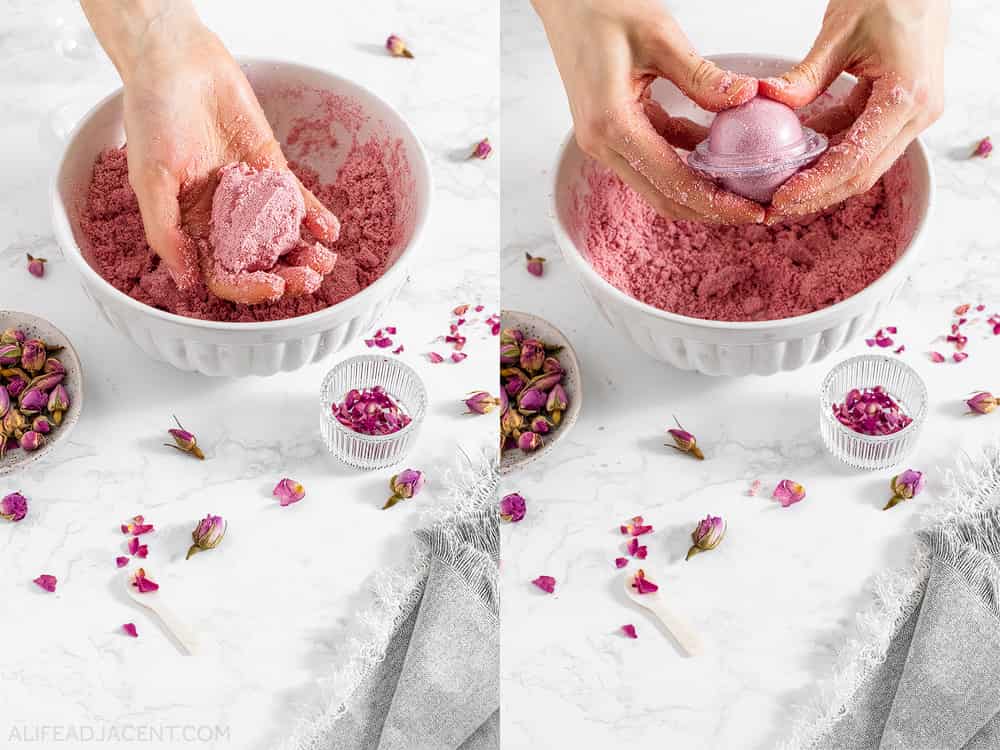 How to make chocolate rose bath bombs