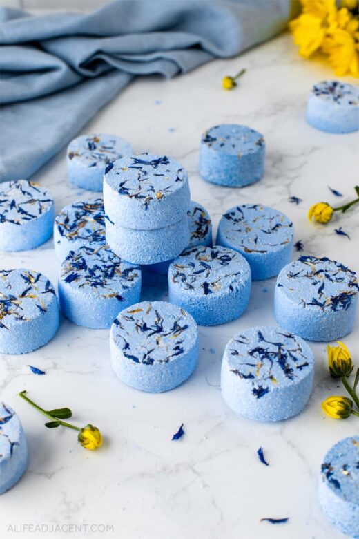 Allergy relief shower bombs with essential oils.
