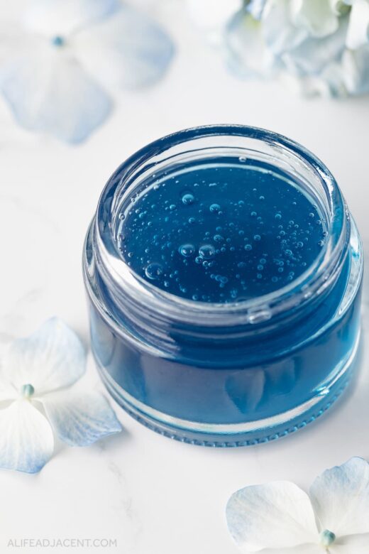 Blue tansy face mask