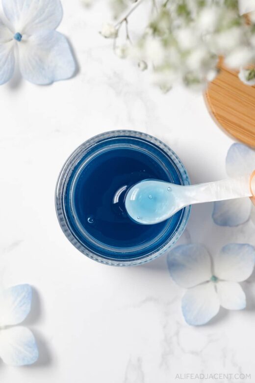 DIY blue tansy face mask for glowing skin