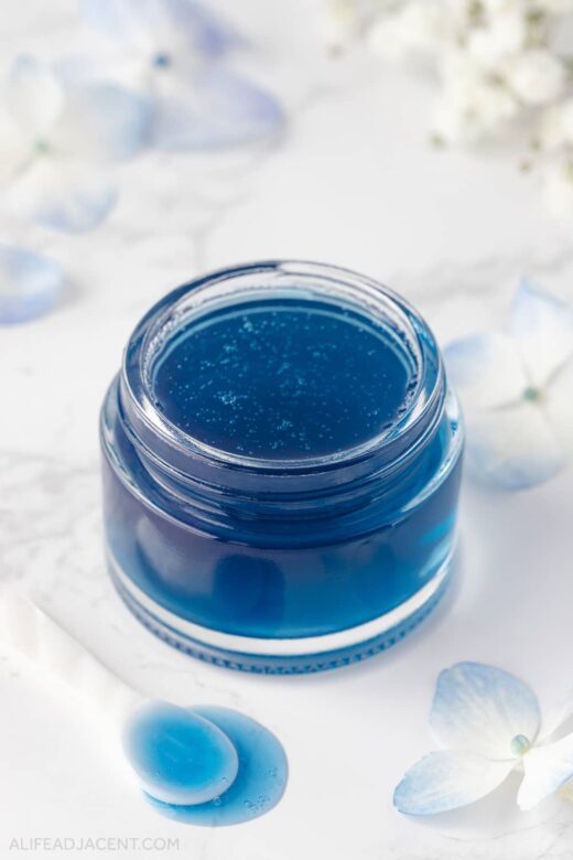 Homemade blue tansy face mask