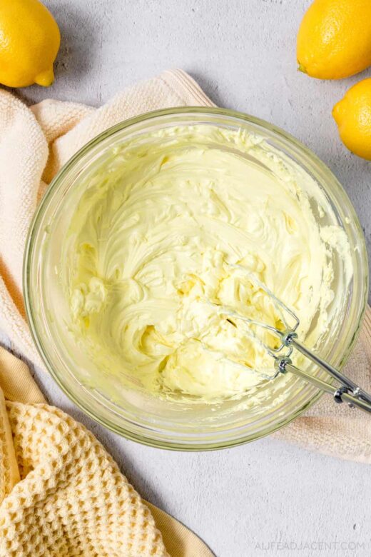 Whipping DIY lemon body butter.