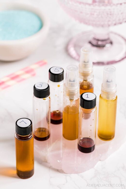 How to age perfume: aging DIY perfume samples.