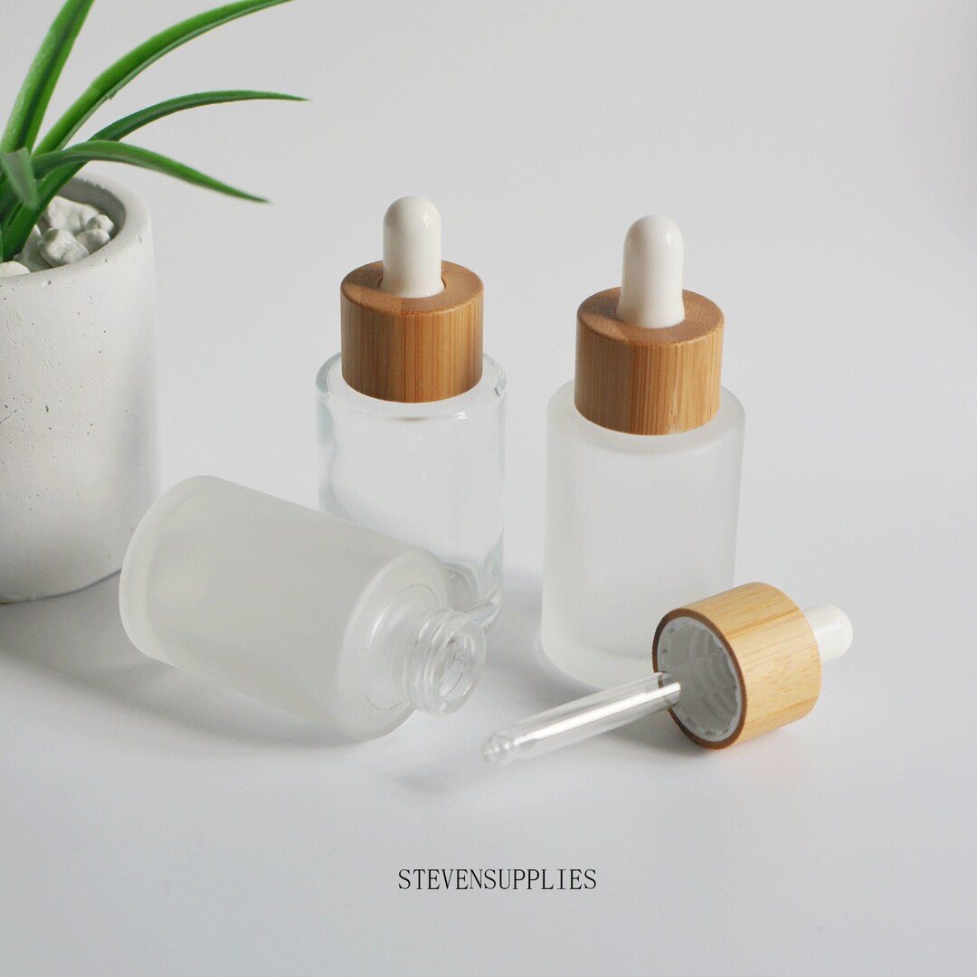 Bamboo Glass Dropper Bottle
