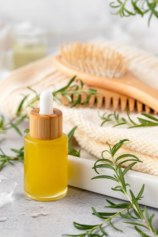 Homemade rosemary infused oil for hair growth