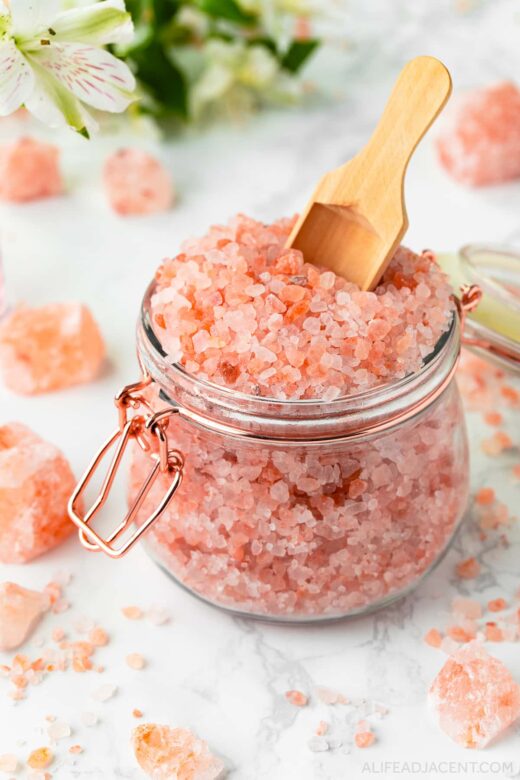 DIY bath salts with Himalayan pink salt