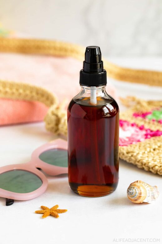 Natural tanning oil for sun-kissed glowing skin