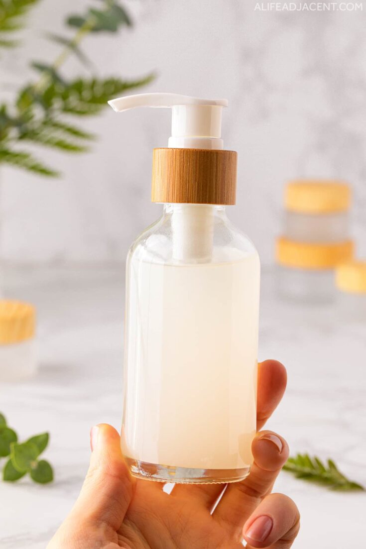 DIY cleansing oil with emulsifier