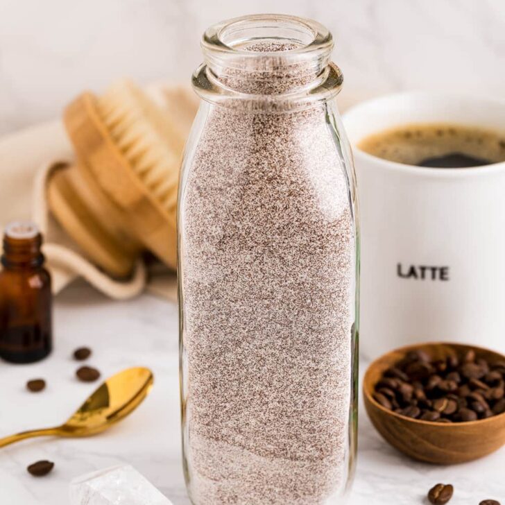 DIY milk bath with coffee