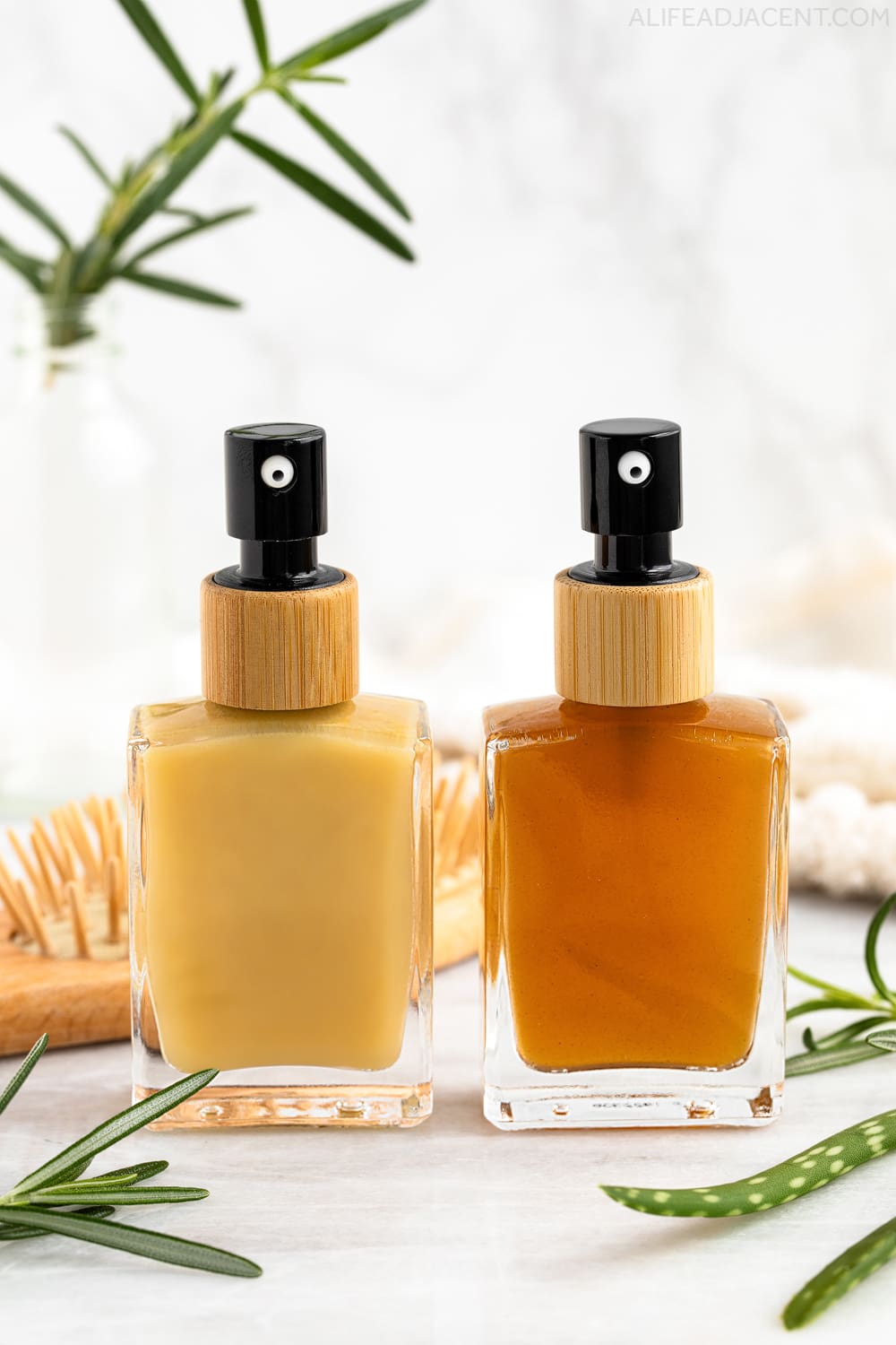 DIY rosemary hair growth serum.