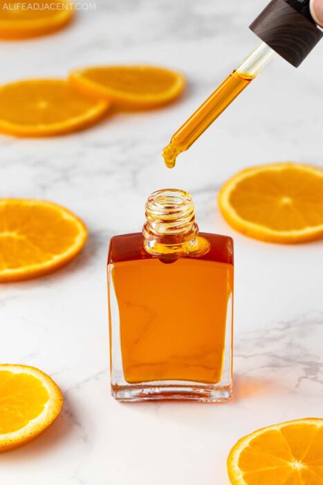 Homemade vitamin C serum for face.